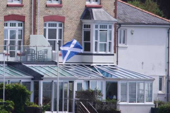 06 July 2021 - 11-16-18
But someone in Kingswear is making the point that other options/opinions are available. Except, of course, Scotland have been knocked out of the Euros. Sorry, an' all that.
--------------------
Scottish flag over Kingswear.